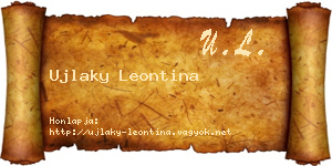 Ujlaky Leontina névjegykártya